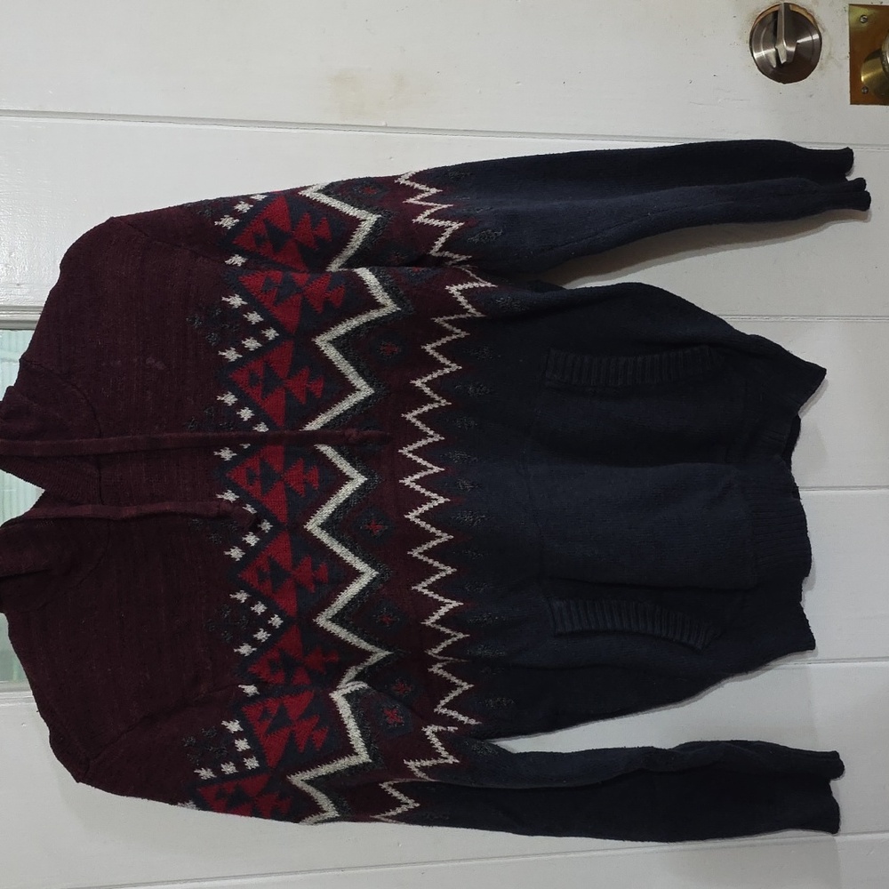 American Eagle Outfitters Mens Hooded Sweater Pocket Winter Warm Sz S GUC *READ*
